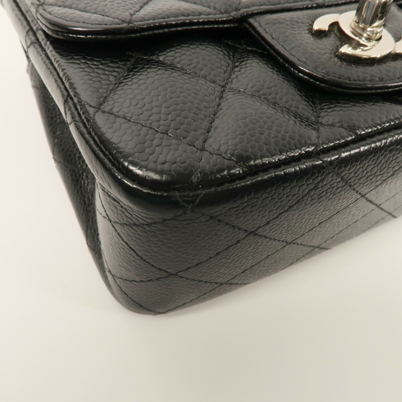 CHANEL 牛皮皮革Classic 17鏈帶肩背袋-11