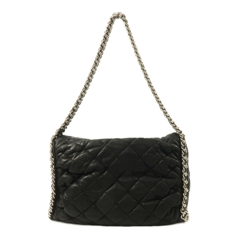 CHANEL 牛皮皮革Chain Shoulder鏈帶肩背袋-1