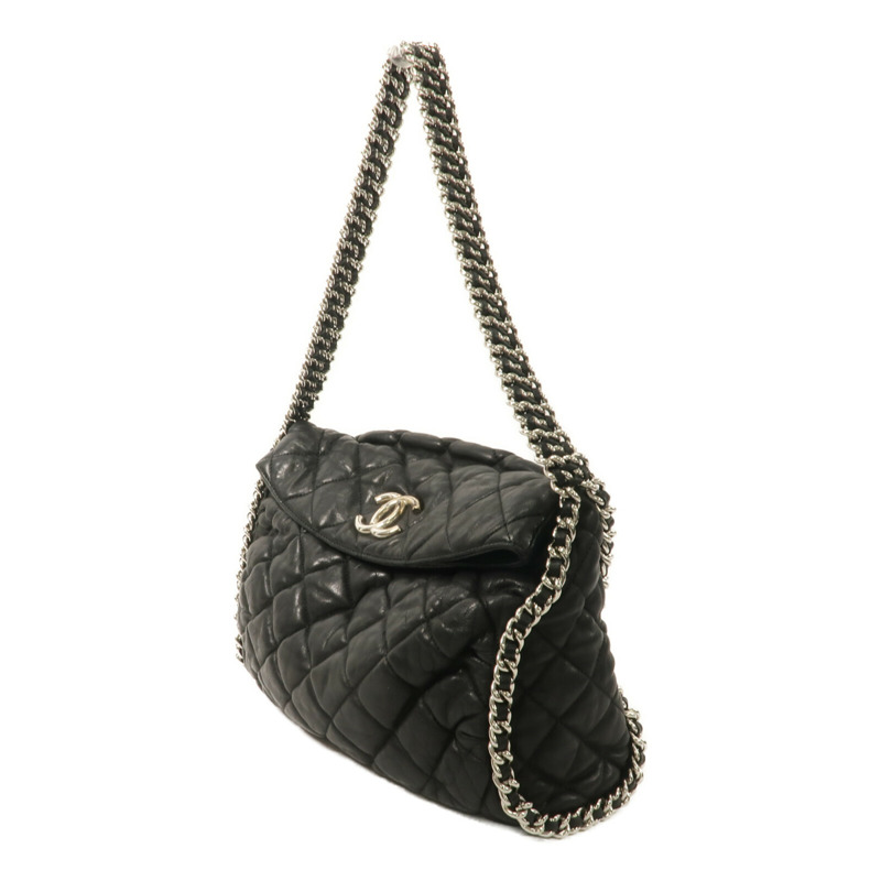 CHANEL 牛皮皮革Chain Shoulder鏈帶肩背袋-2