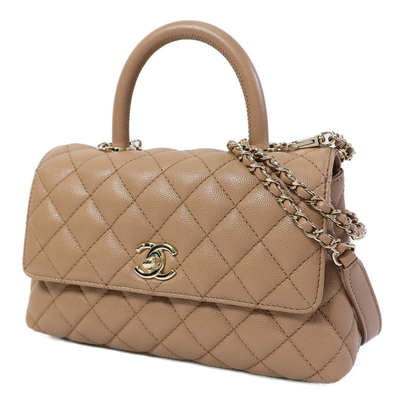 CHANEL 牛皮皮革Coco Handle Small手挽肩背兩用袋-2