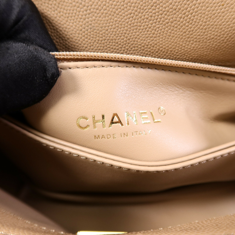 CHANEL 牛皮皮革Coco Handle Small手挽肩背兩用袋-5
