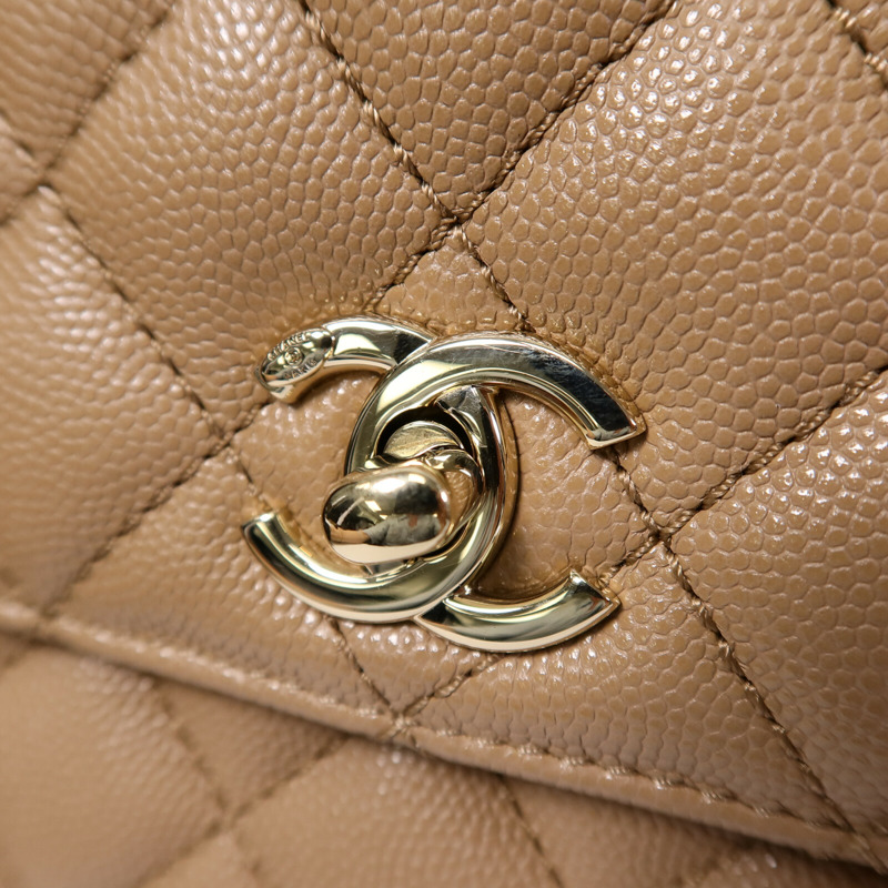 CHANEL 牛皮皮革Coco Handle Small手挽肩背兩用袋-6