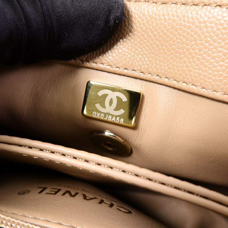 CHANEL 牛皮皮革Coco Handle Small手挽肩背兩用袋-7