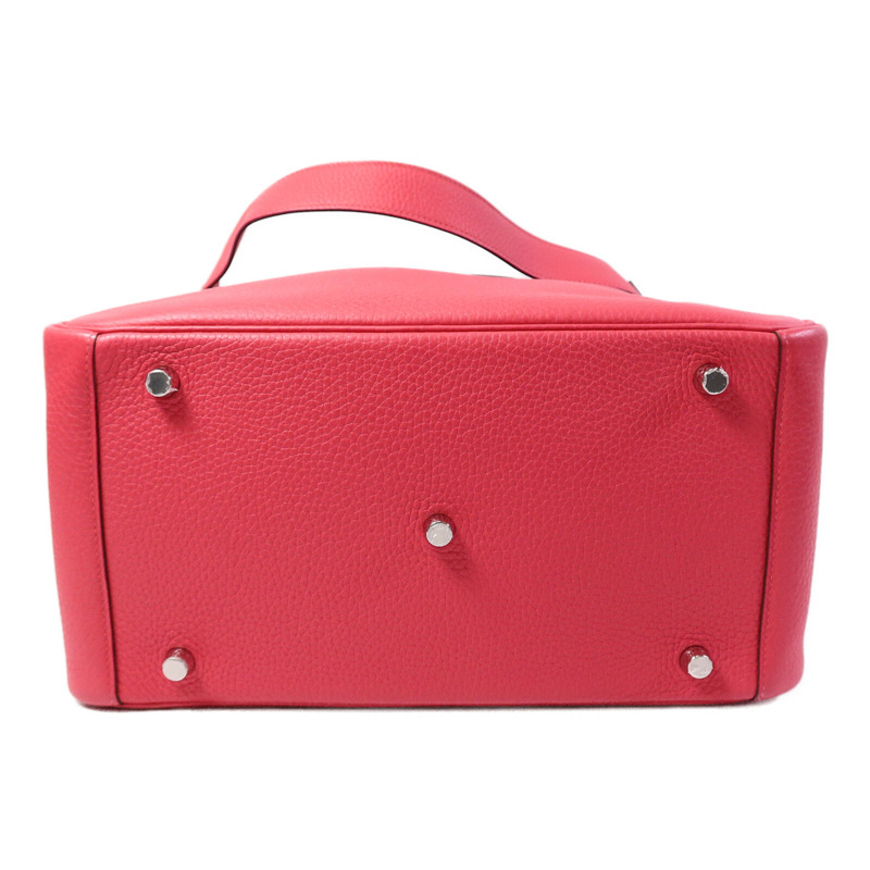 HERMES Clemence皮革Lindy 30肩背袋Rose Extreme-3