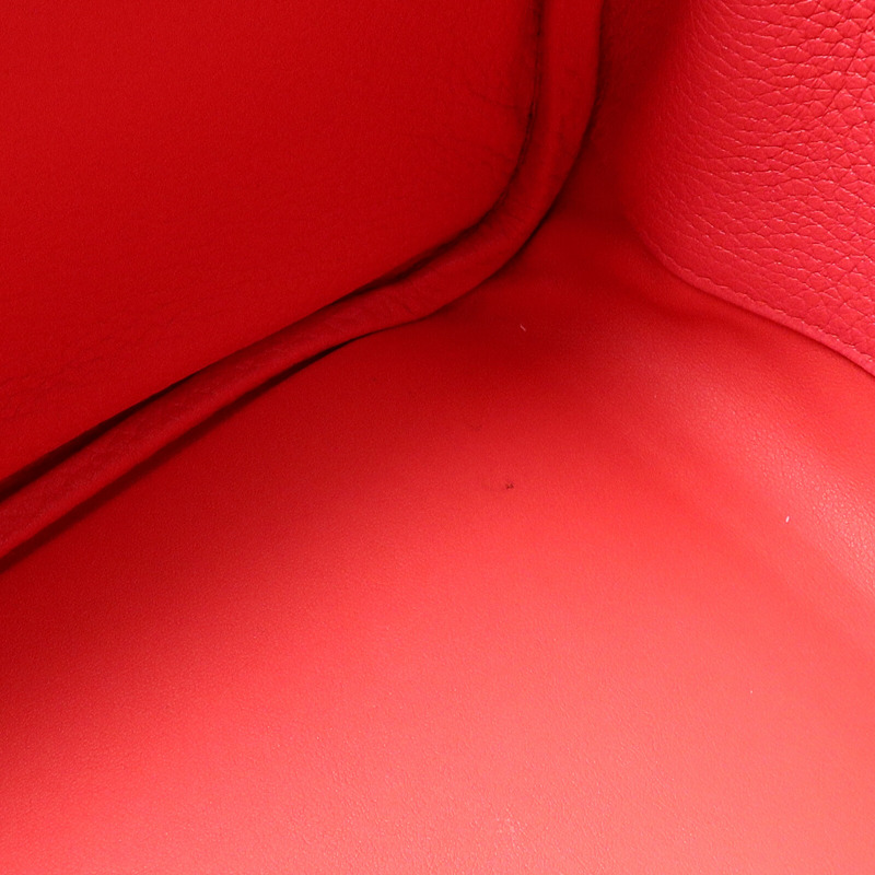 HERMES Clemence皮革Lindy 30肩背袋Rose Extreme-15