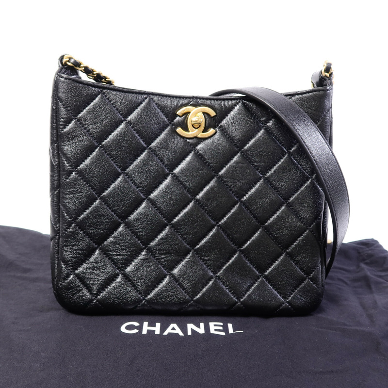 CHANEL 牛皮皮革Shoulder Bag鏈帶肩背袋-9