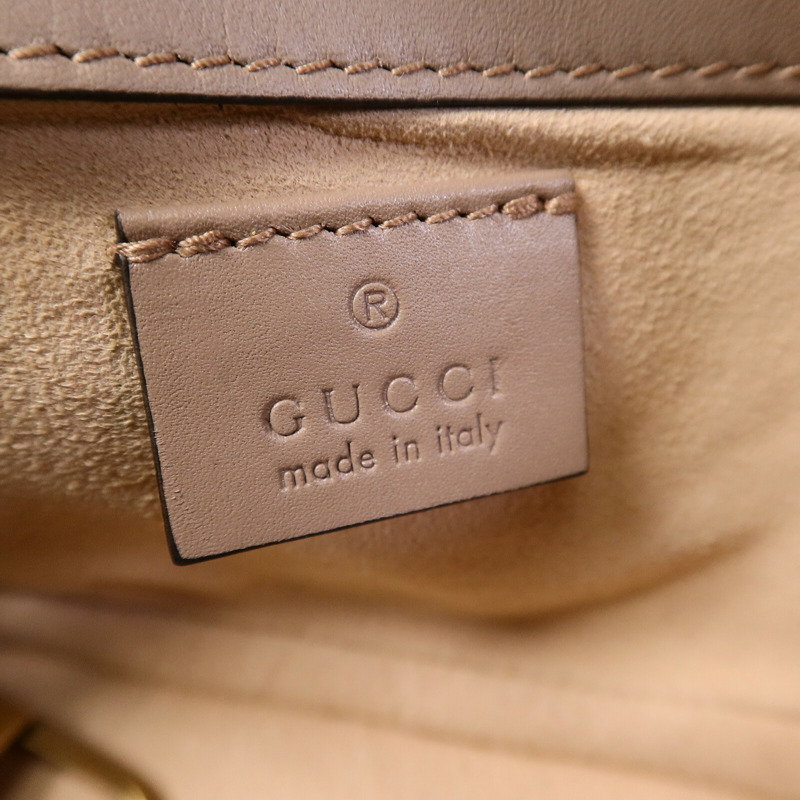 GUCCI 牛皮皮革GG Marmont Super Mini鏈帶肩背袋-5