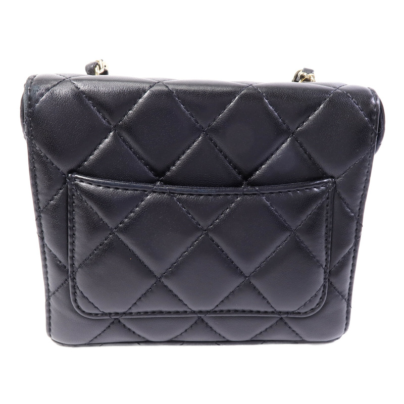 CHANEL 羊皮皮革Chain Shoulder鏈帶肩背袋-1