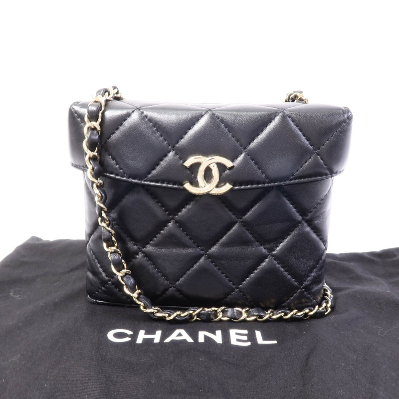 CHANEL 羊皮皮革Chain Shoulder鏈帶肩背袋-9