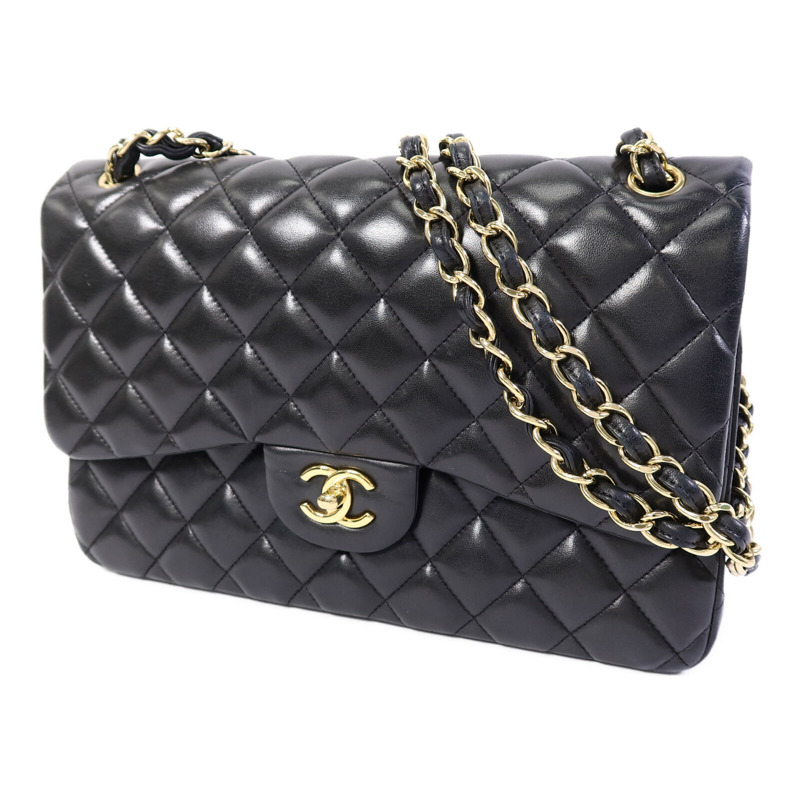 CHANEL 羊皮皮革Large Classic鏈帶肩背袋-2