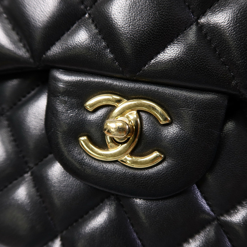 CHANEL 羊皮皮革Large Classic鏈帶肩背袋-6