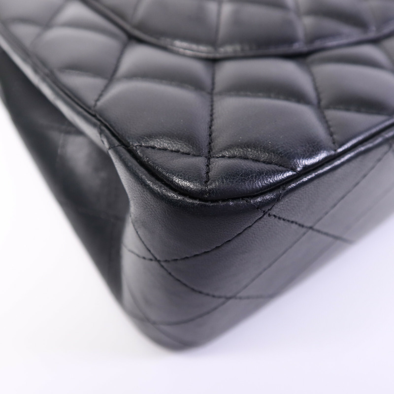 CHANEL 羊皮皮革Large Classic鏈帶肩背袋-14