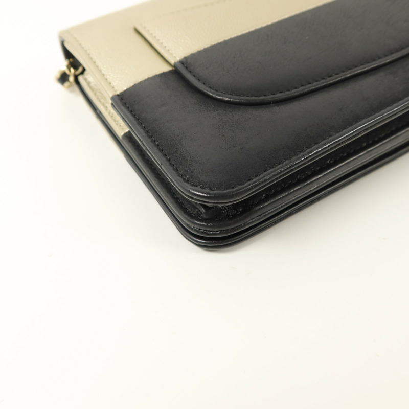 CHANEL 牛皮皮革Wallet On Chain WOC鏈帶肩背袋-14