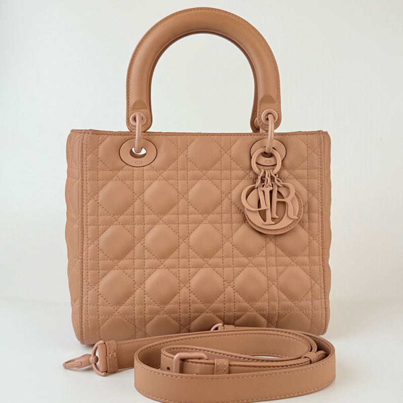#王妃最愛的包 黛妃包 五格黛妃 Dior 迪奧 Lady Dior 黛妃包 胭脂色-1