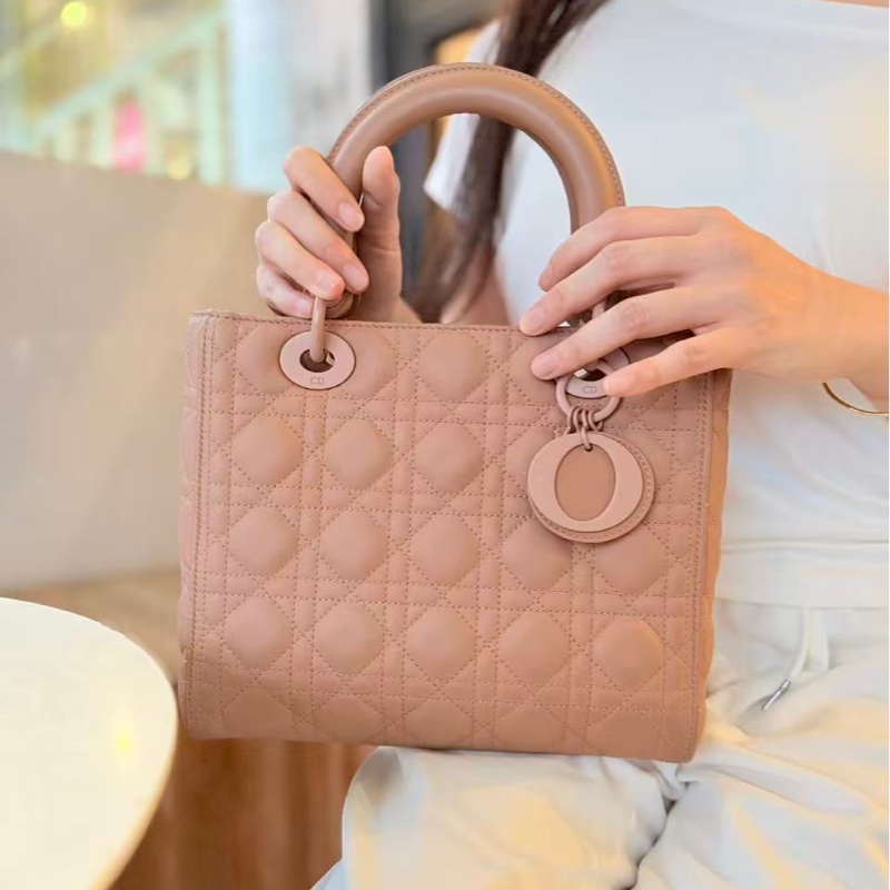 #王妃最愛的包 黛妃包 五格黛妃 Dior 迪奧 Lady Dior 黛妃包 胭脂色-8