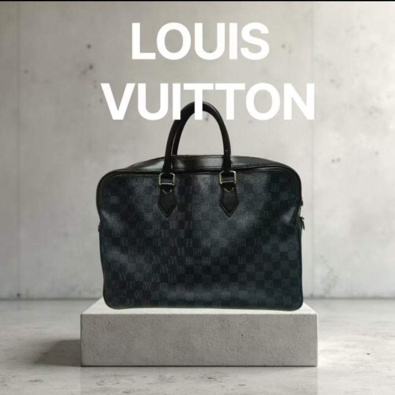 ‼️母親節狂降🫅‼️（原$26800）只到5/10⏰【8成新】㊣✨Louis Vuitton✨（附防塵袋）路易威登 LV 棋盤格 兩用 商務 手提包 公事包 電腦包 肩背包🌳二手樹屋🌳-0