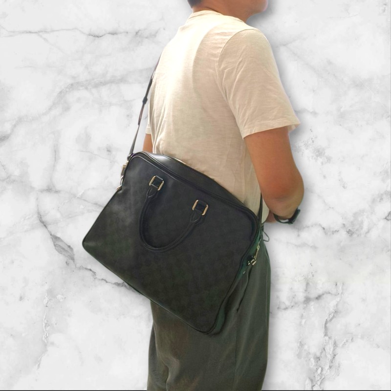 ‼️母親節狂降🫅‼️（原$26800）只到5/10⏰【8成新】㊣✨Louis Vuitton✨（附防塵袋）路易威登 LV 棋盤格 兩用 商務 手提包 公事包 電腦包 肩背包🌳二手樹屋🌳-52