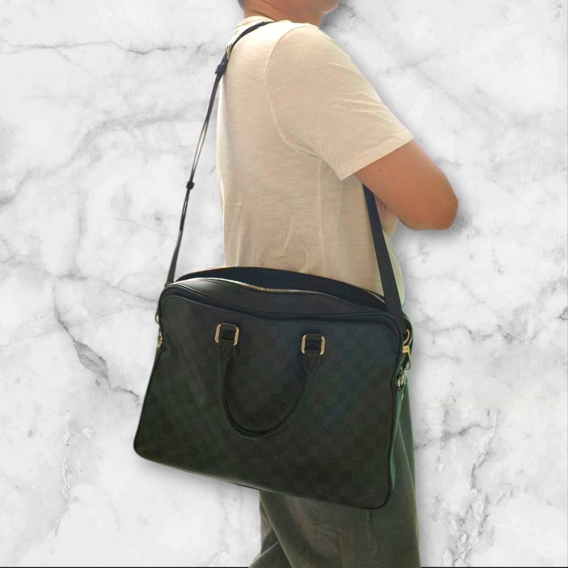 ‼️母親節狂降🫅‼️（原$26800）只到5/10⏰【8成新】㊣✨Louis Vuitton✨（附防塵袋）路易威登 LV 棋盤格 兩用 商務 手提包 公事包 電腦包 肩背包🌳二手樹屋🌳-53