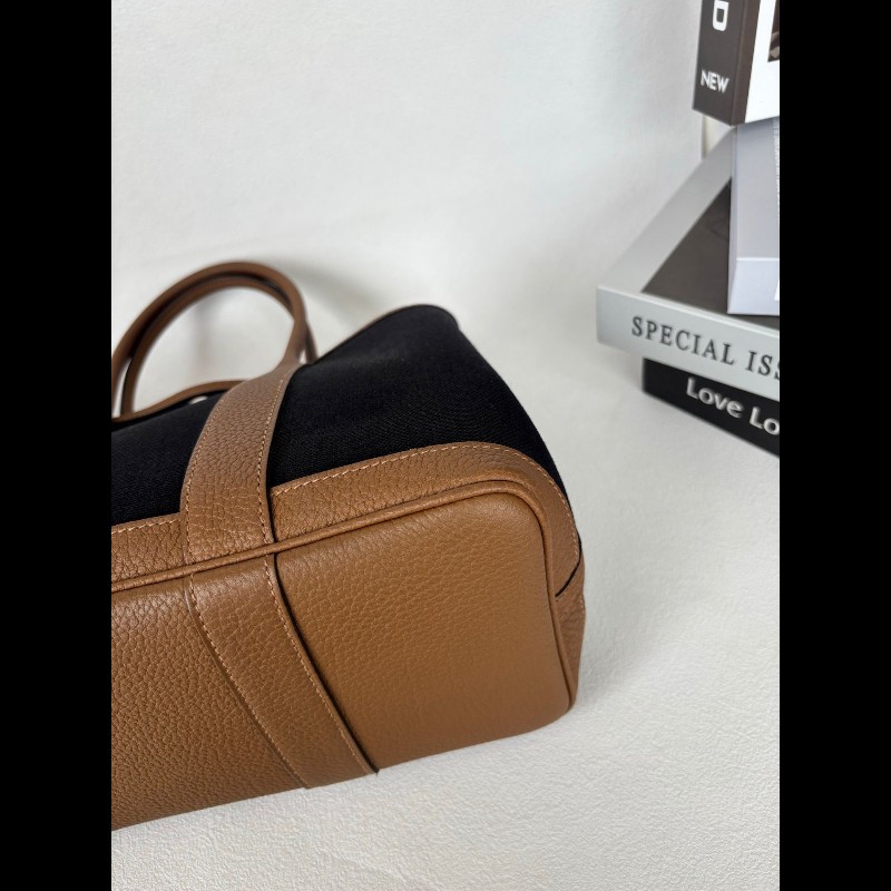 Hermes Garden Party 30 
栗子色拼黑色帆布-6