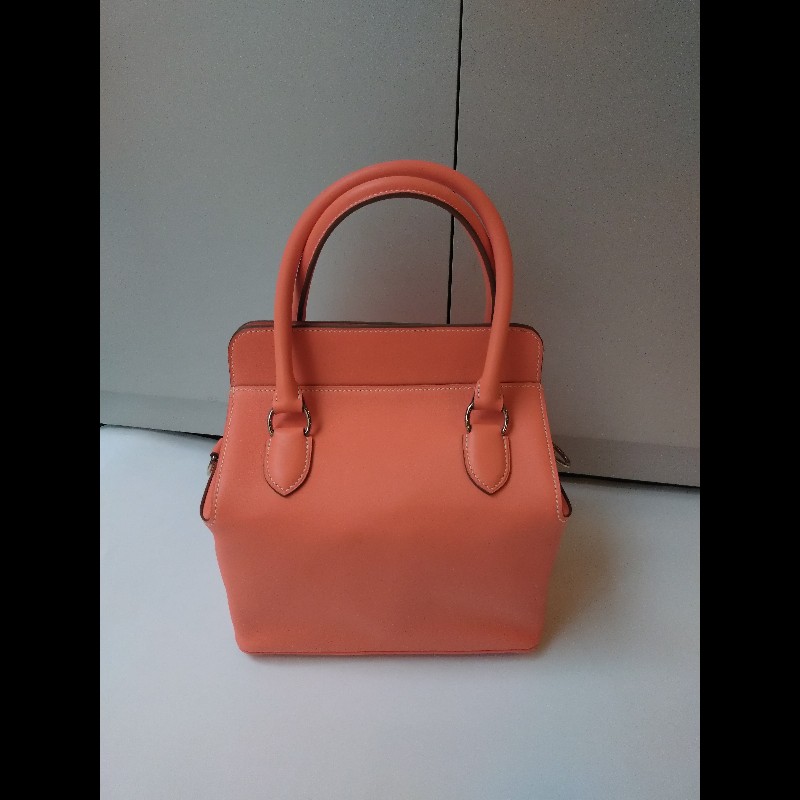 Hermes 銀釦龍蝦粉皮革牛奶盒包 toolbox 20-2
