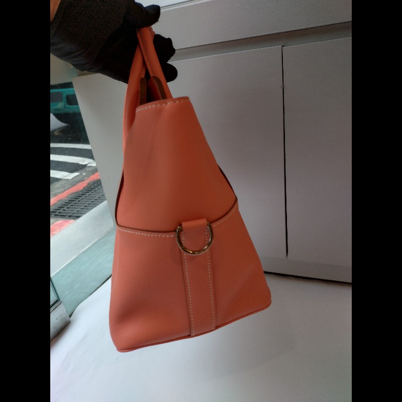 Hermes 銀釦龍蝦粉皮革牛奶盒包 toolbox 20-8