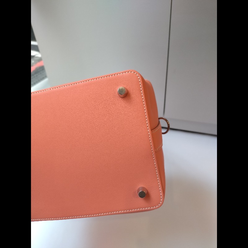 Hermes 銀釦龍蝦粉皮革牛奶盒包 toolbox 20-12