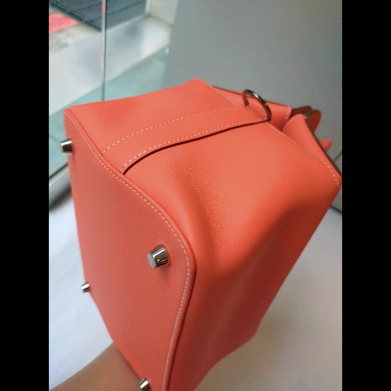 Hermes 銀釦龍蝦粉皮革牛奶盒包 toolbox 20-17