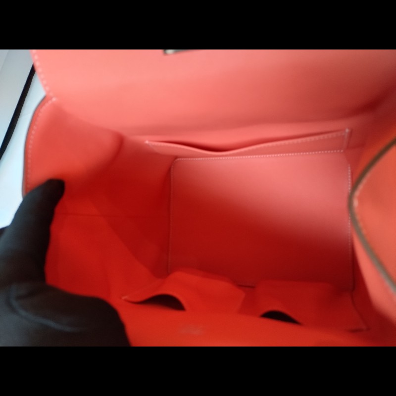 Hermes 銀釦龍蝦粉皮革牛奶盒包 toolbox 20-19