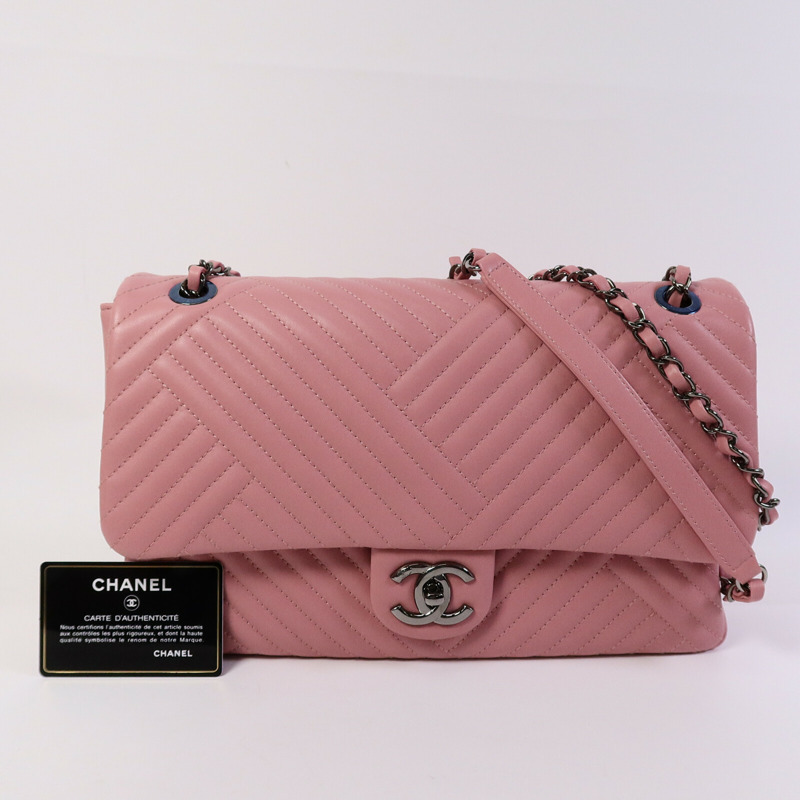 CHANEL 牛皮皮革Chain Shoulder Bag鏈帶肩背袋-9