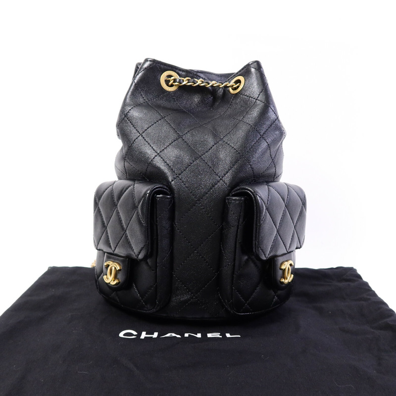 CHANEL 羊皮皮革25C Backpack背包-9
