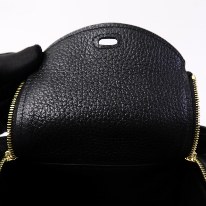 HERMES Clemence皮革Mini Lindy手挽肩背兩用袋Noir-14