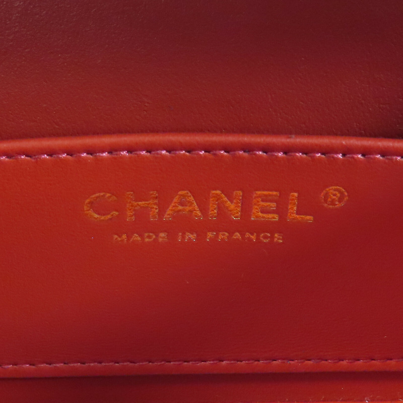 CHANEL 羊皮皮革Small Box鏈帶手挽肩背兩用袋-5