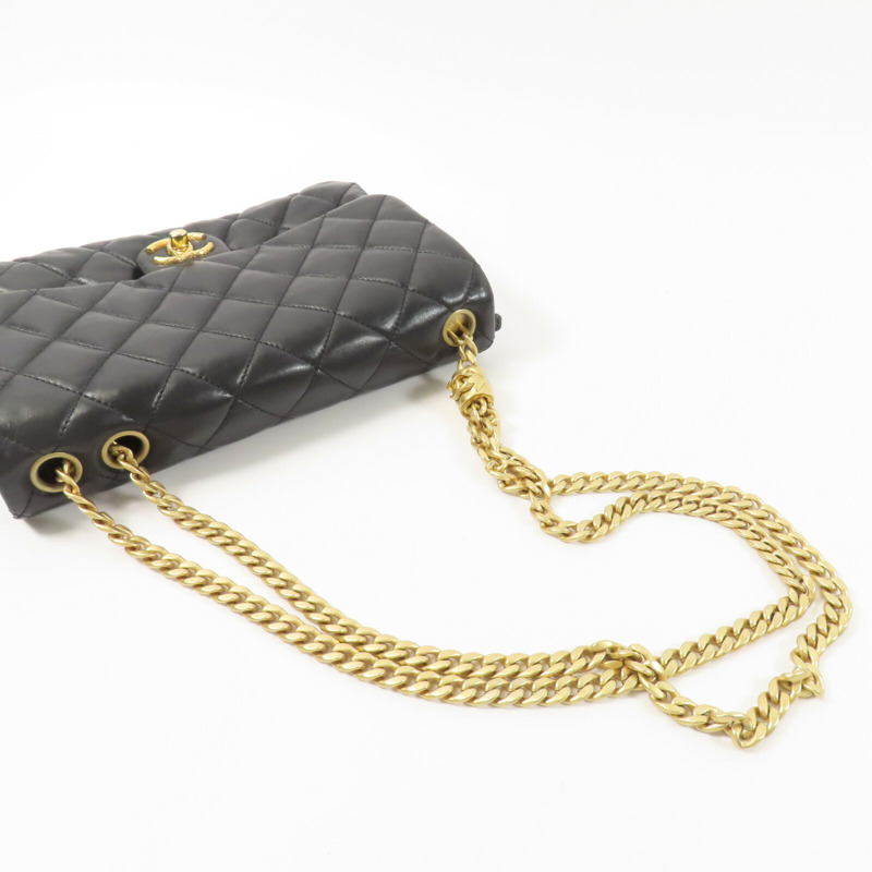CHANEL 羊皮皮革Chain Shoulder鏈帶肩背袋-9