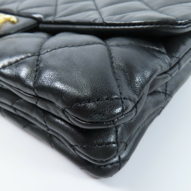 CHANEL 羊皮皮革Chain Shoulder鏈帶肩背袋-12