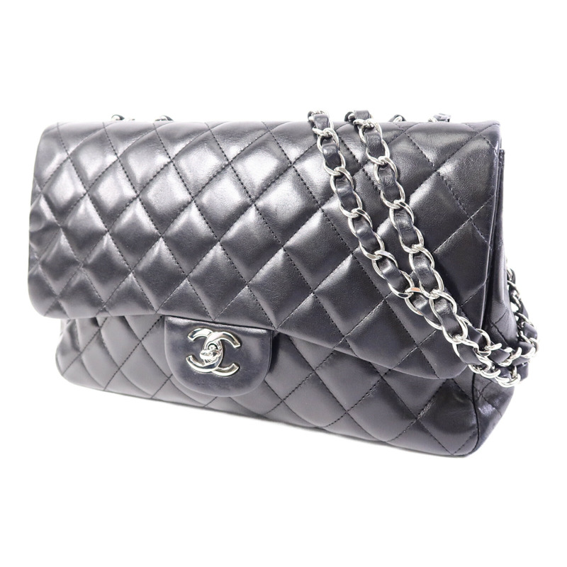CHANEL 羊皮皮革Large Classic鏈帶肩背袋-2