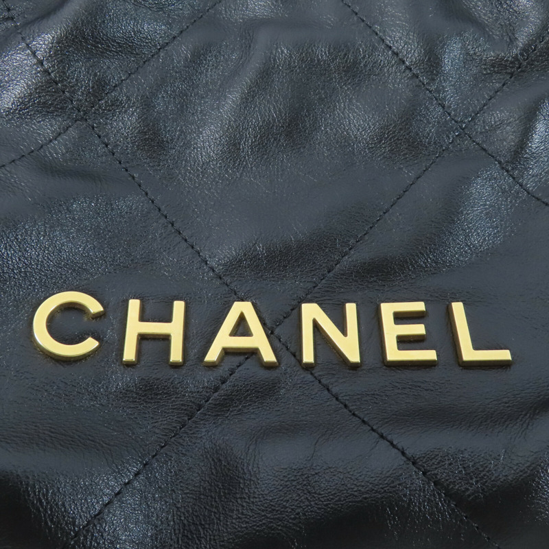 CHANEL 牛皮皮革Chanel 22 Mini鏈帶手挽肩背兩用袋-8