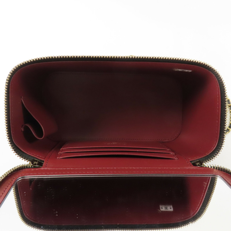 CHANEL 羊皮皮革Vanity Case鏈帶肩背袋-4