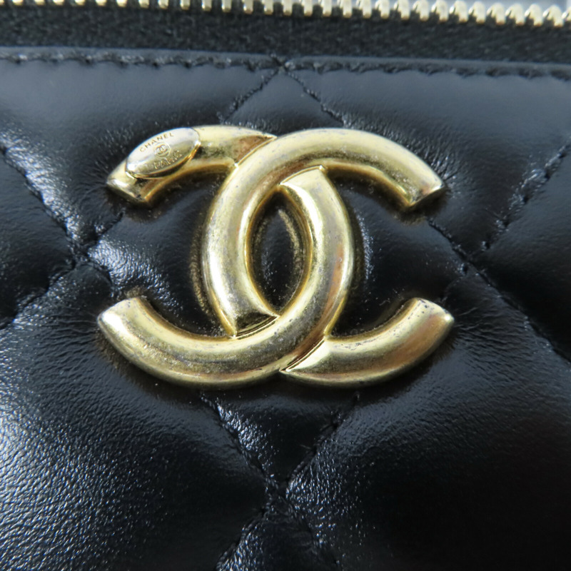 CHANEL 羊皮皮革Vanity Case鏈帶肩背袋-7