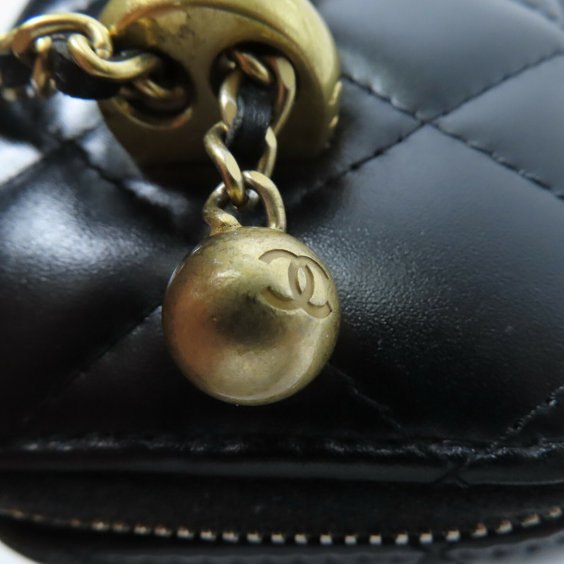CHANEL 羊皮皮革Vanity Case鏈帶肩背袋-8
