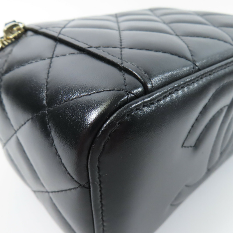 CHANEL 羊皮皮革Vanity Case鏈帶肩背袋-13
