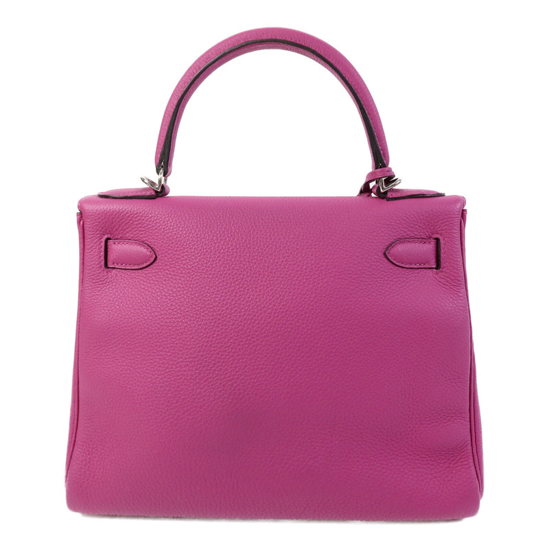 HERMES Togo皮革Kelly 28手挽肩背兩用袋Rose Purple-1
