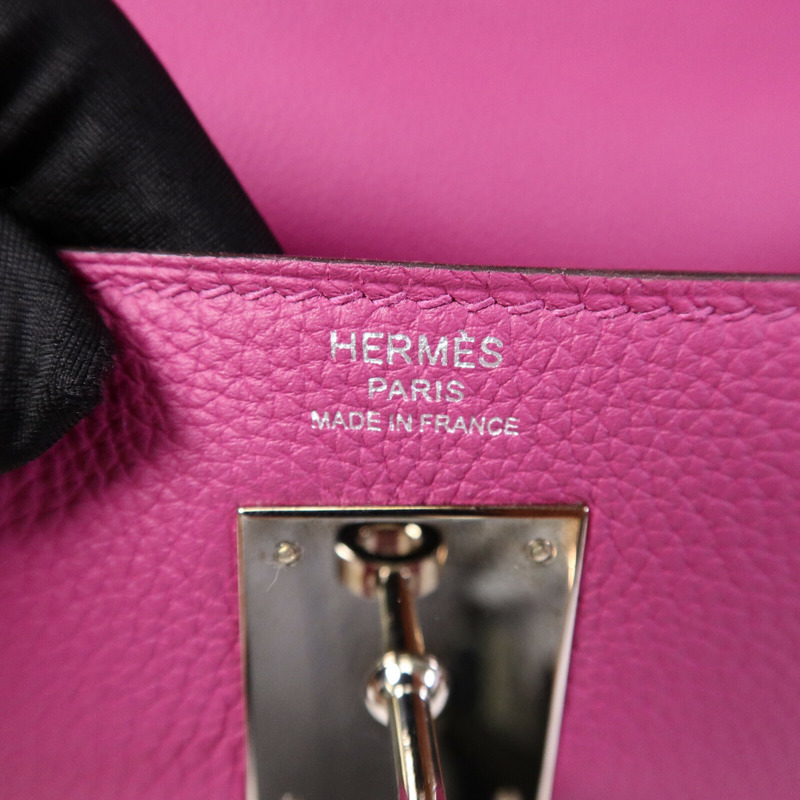 HERMES Togo皮革Kelly 28手挽肩背兩用袋Rose Purple-5