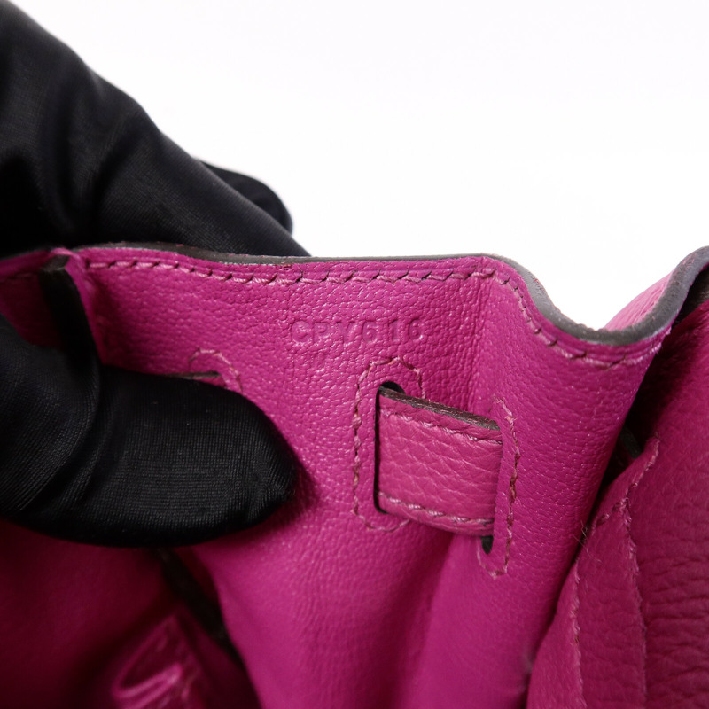HERMES Togo皮革Kelly 28手挽肩背兩用袋Rose Purple-7