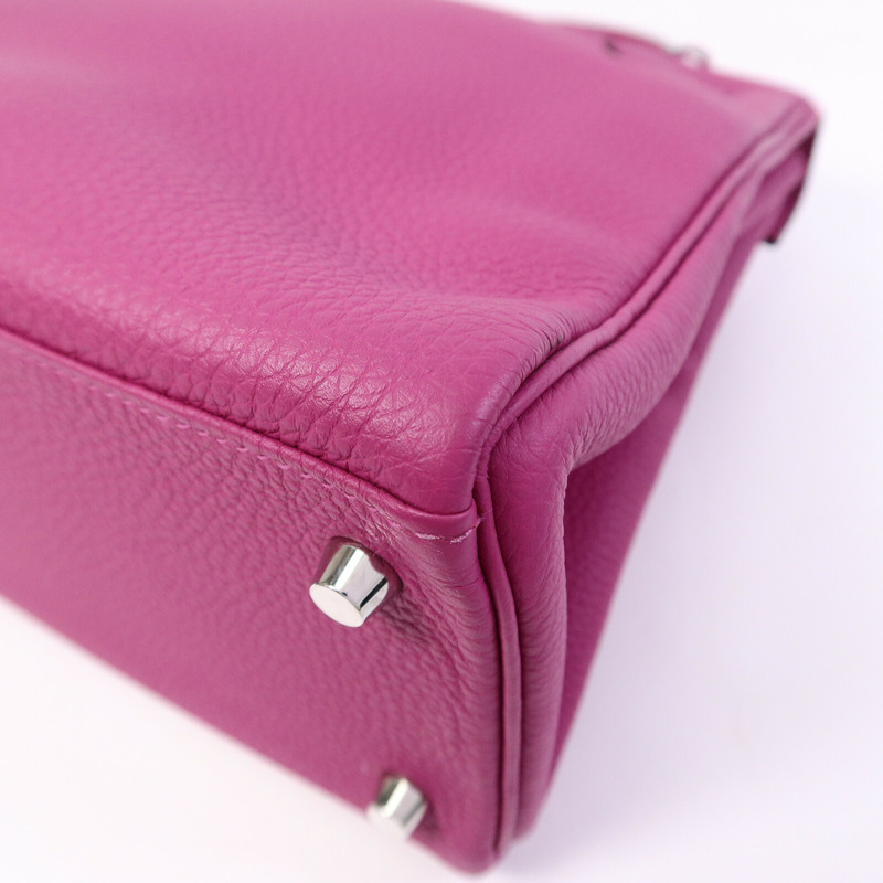 HERMES Togo皮革Kelly 28手挽肩背兩用袋Rose Purple-11