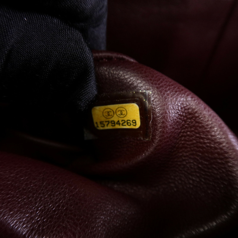 CHANEL 牛皮皮革Large Classic鏈帶肩背袋-7