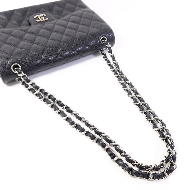 CHANEL 牛皮皮革Large Classic鏈帶肩背袋-8