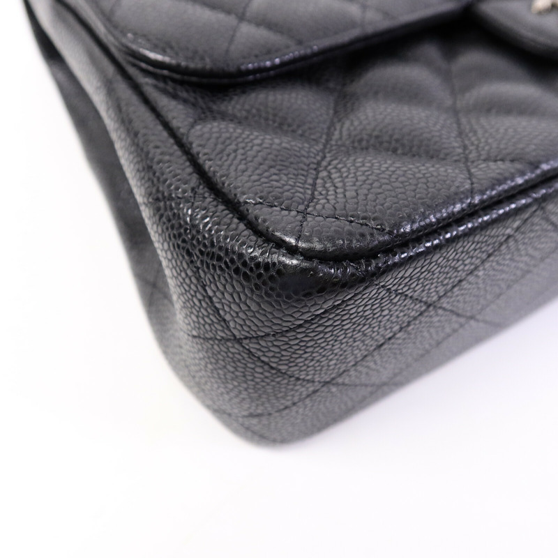 CHANEL 牛皮皮革Large Classic鏈帶肩背袋-12