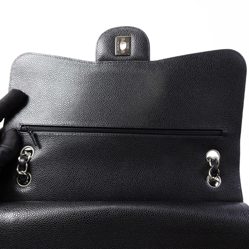 CHANEL 牛皮皮革Large Classic鏈帶肩背袋-14