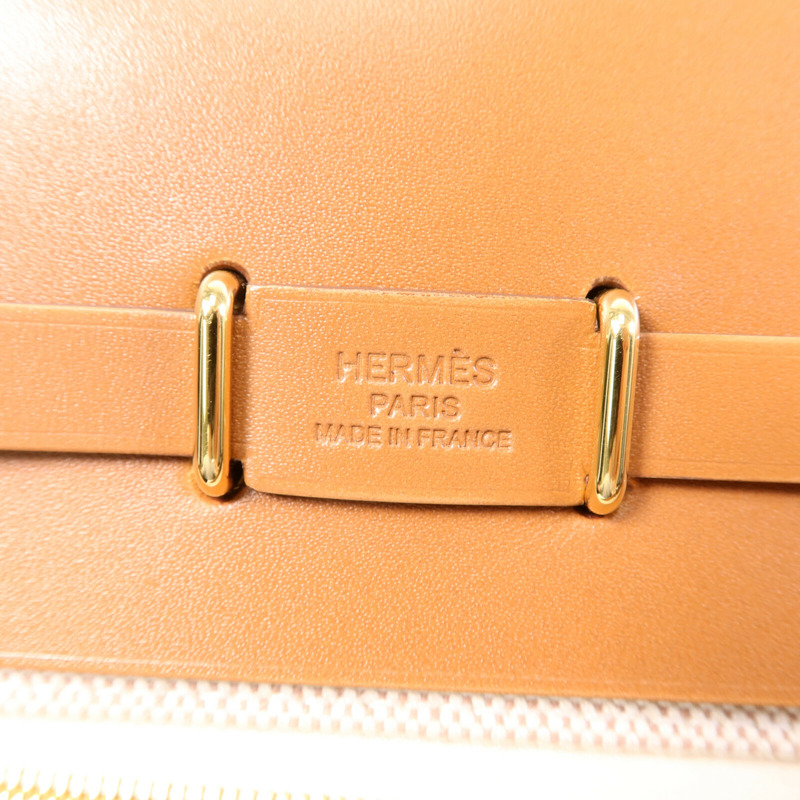 HERMES 帆布Mini Herbag肩背袋Gold-5