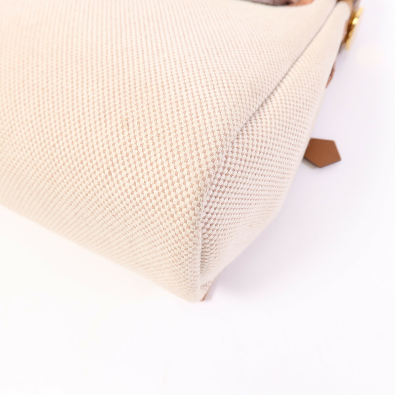 HERMES 帆布Mini Herbag肩背袋Gold-10